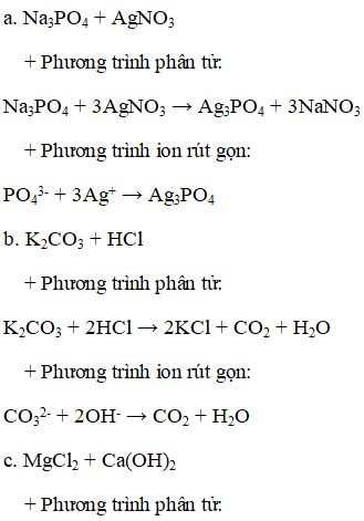 Tổng quan về phương trình ion rút gọn trong dung dịch chất điện ly